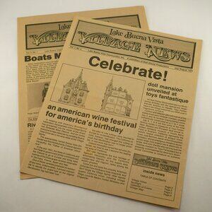 Disney World Lake Buena Village News *Newspapers, 197- 76 Vintage Ephemera